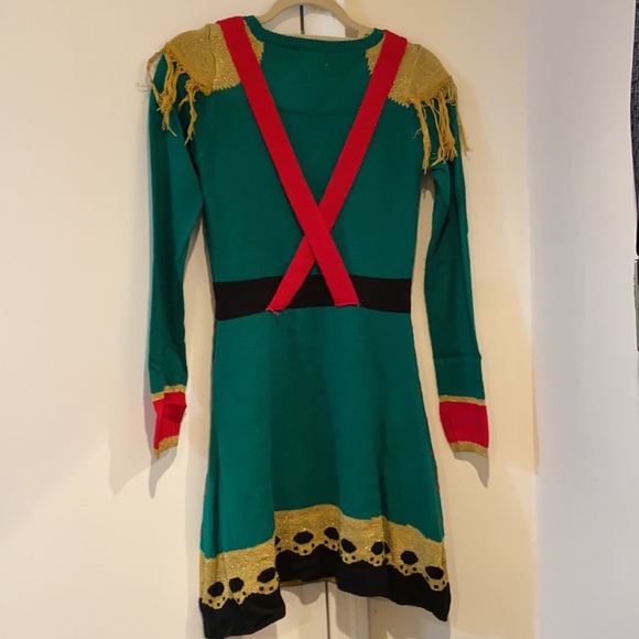 Born Famous Women Christmas Sweater Dress Toy Soldier Nutcracker - Picture 2 of 4